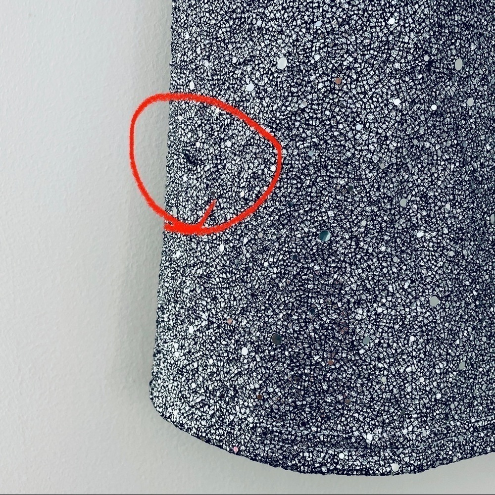 Lulu’s Lulus Rhapsody Silver Sequins Mini Dress Metallic Medium - Picture 9 of 13